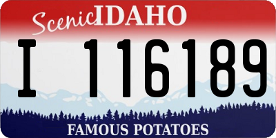 ID license plate I116189