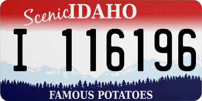 ID license plate I116196