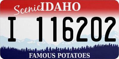 ID license plate I116202