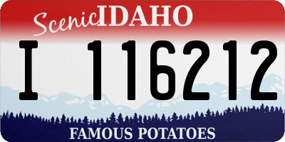 ID license plate I116212
