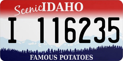 ID license plate I116235