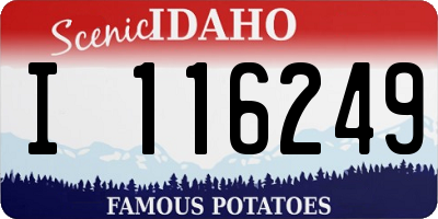 ID license plate I116249