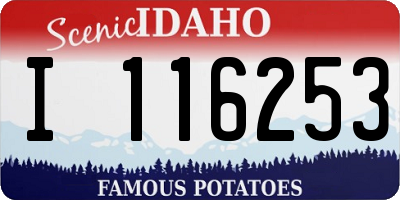 ID license plate I116253