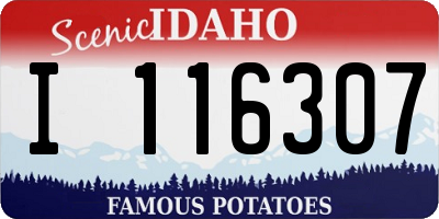 ID license plate I116307
