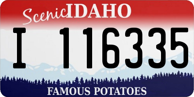 ID license plate I116335