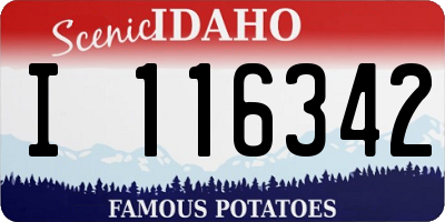 ID license plate I116342