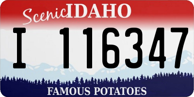 ID license plate I116347