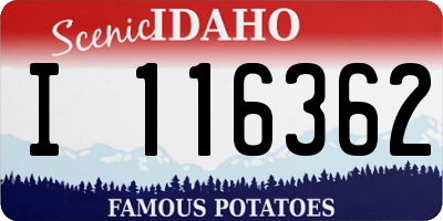 ID license plate I116362