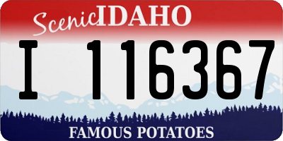 ID license plate I116367