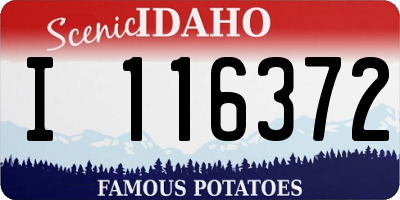 ID license plate I116372
