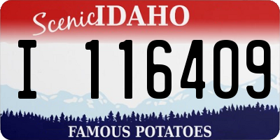 ID license plate I116409