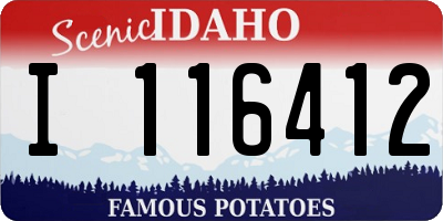ID license plate I116412