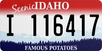 ID license plate I116417