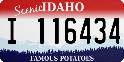 ID license plate I116434