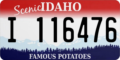 ID license plate I116476