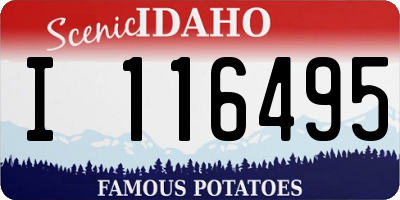 ID license plate I116495