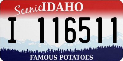 ID license plate I116511