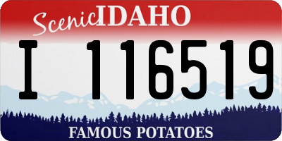 ID license plate I116519