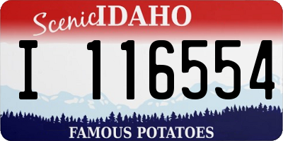 ID license plate I116554