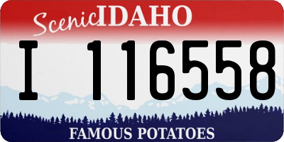 ID license plate I116558