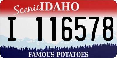 ID license plate I116578