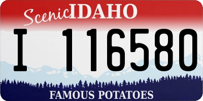 ID license plate I116580