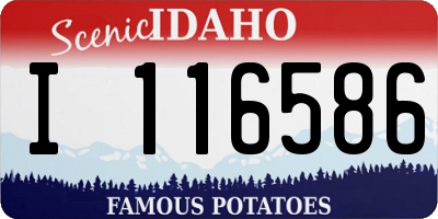 ID license plate I116586