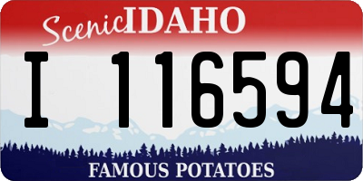 ID license plate I116594