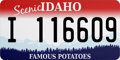 ID license plate I116609
