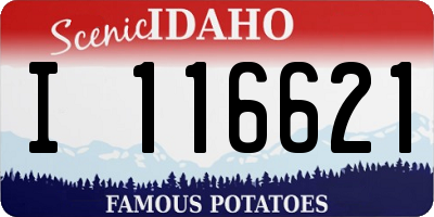 ID license plate I116621
