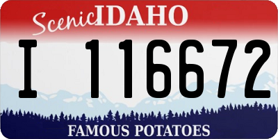 ID license plate I116672