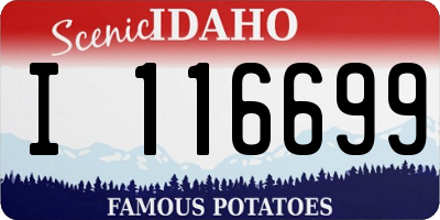 ID license plate I116699