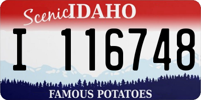ID license plate I116748