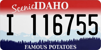 ID license plate I116755