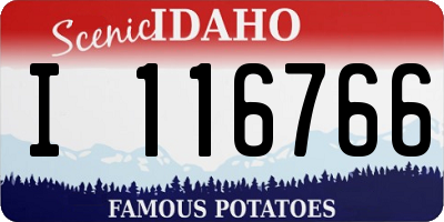 ID license plate I116766
