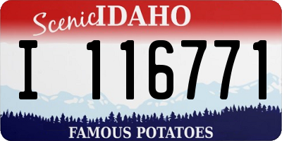 ID license plate I116771