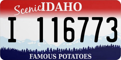 ID license plate I116773