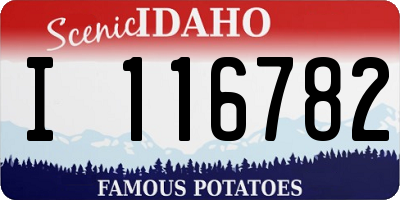 ID license plate I116782