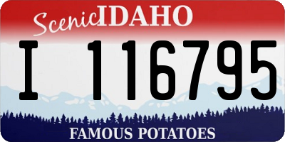 ID license plate I116795