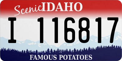 ID license plate I116817