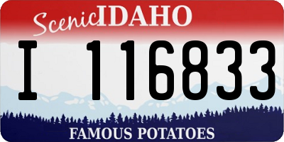 ID license plate I116833