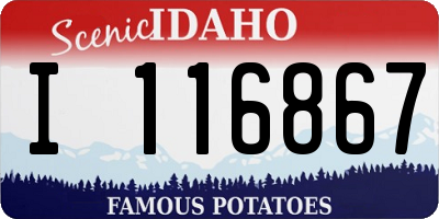 ID license plate I116867