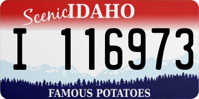 ID license plate I116973