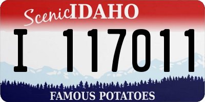 ID license plate I117011