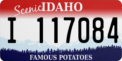 ID license plate I117084