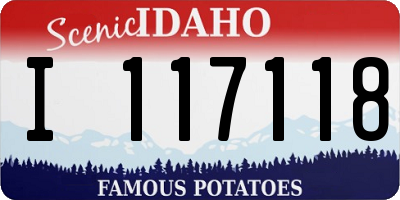 ID license plate I117118