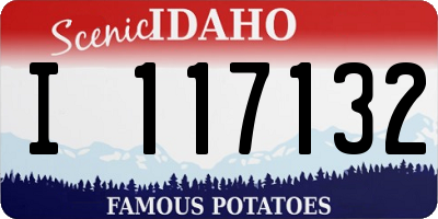 ID license plate I117132