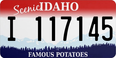 ID license plate I117145
