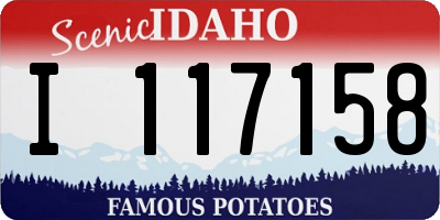 ID license plate I117158