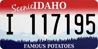 ID license plate I117195